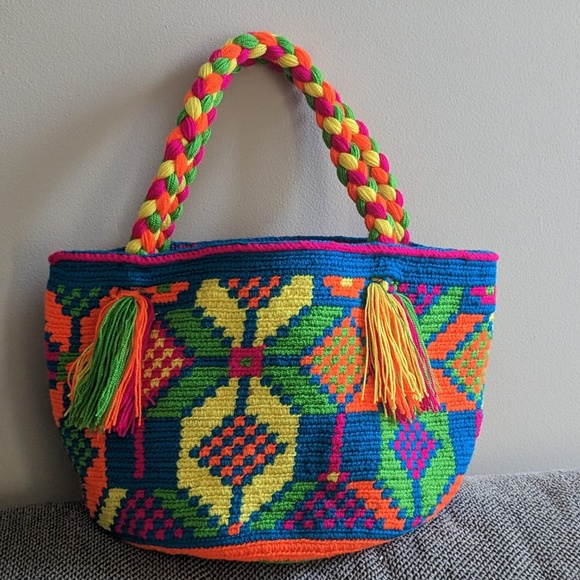 Wayuu Tribe Handbags - Wayuu Tote Bags/ Handmade Bags/ Multicolored/ Size S